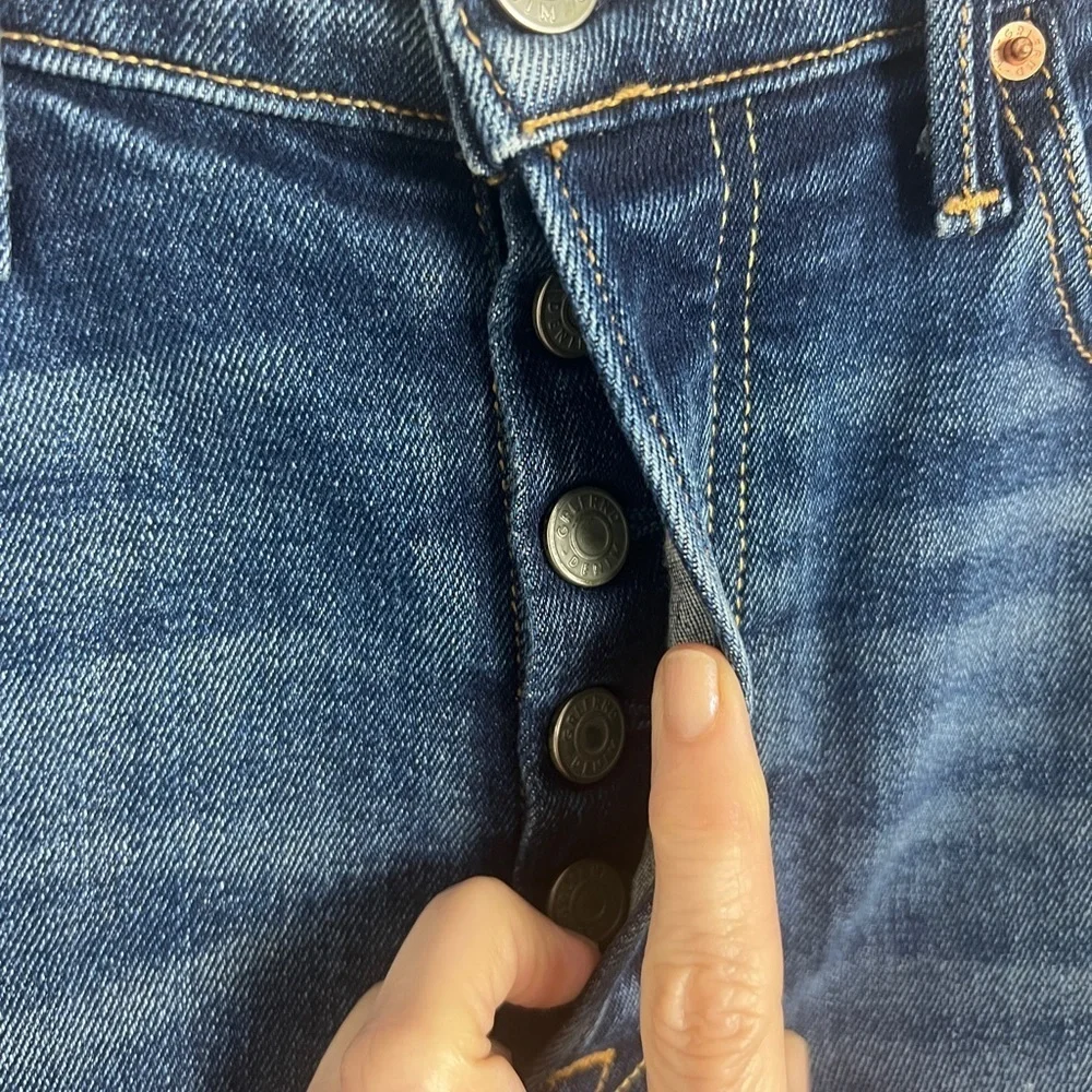 GRLFRND Size 28‎ Karolina Button Fly High Rise Straight Jeans In Joan Jett